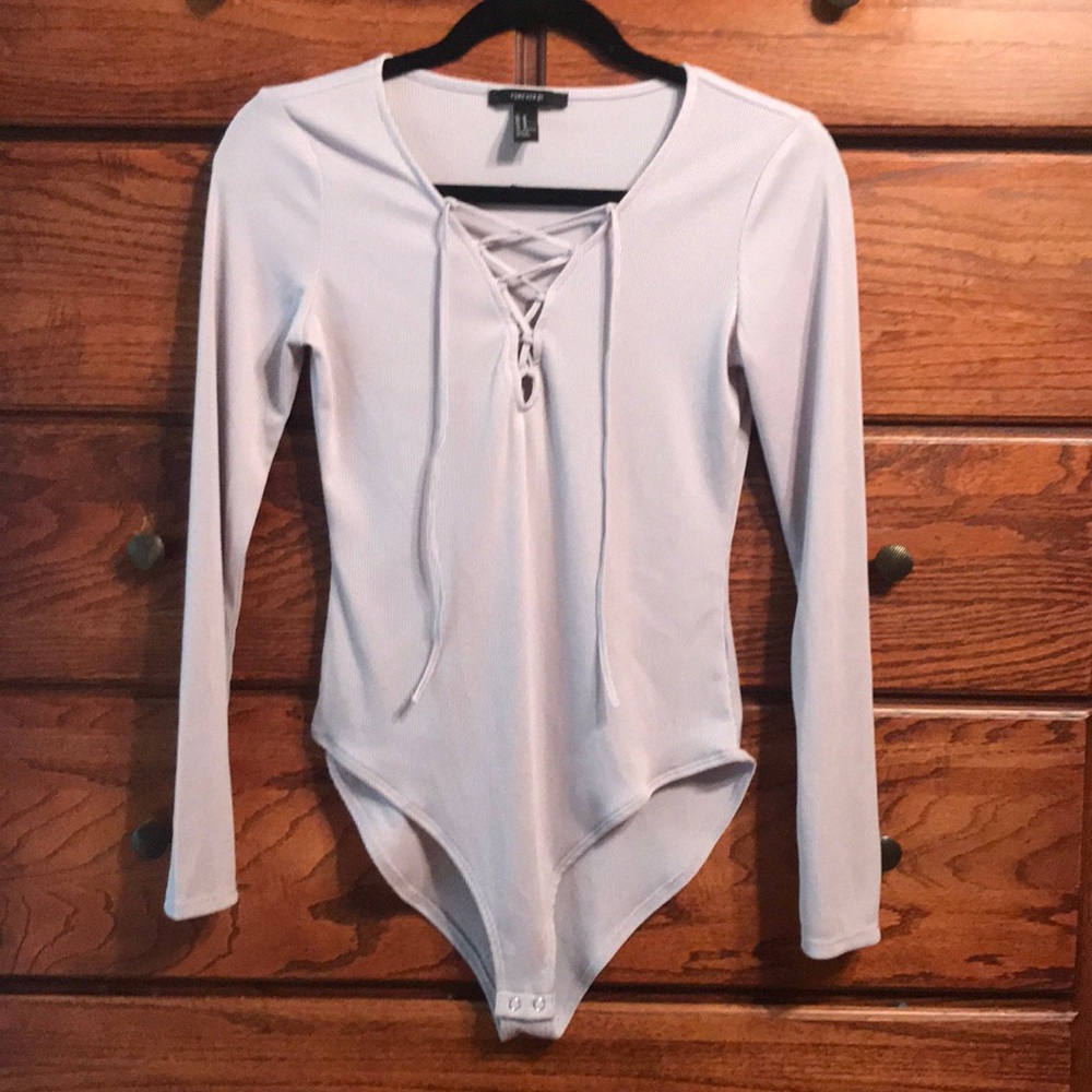 Forever 21 Lace-Up Bodysuit